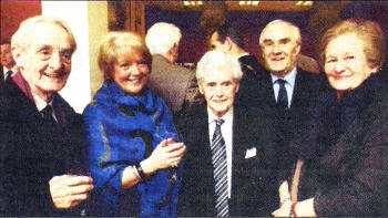Rev. William McMillan, Joan Lockhart, George Morrison, David Briggs and Rosemary Coffey at the special evening to celebrate the new coach bought for Thompson House by the Friends and Relatives Committee.