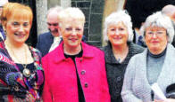 Denise Ewart (Mayoress) chatting with some parishioners at the service in Christ Church. Included are her former work colleague Kathleen Warden, a former Bridgeport Brass employee and Betty Irwin who also worked in Bridgeport. 