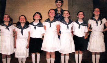 Connie with the Von Trapp children 