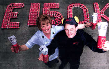 Robert Hannan, Canning Line Technician, Coca-Cola HBC lsland of Ireland, and Marie Curie Cancer Care Nurse, Gladys Brownlee
	