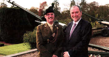 Pictured after the ceremony are Lieutenant Colonel William Walker who is Vice Principal of the school and responsible for its considerable level of Cadet achievement and Dunmurry High School's Principal, Mervyn Magee.