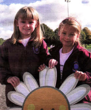 Madisson and Molly from Pond Park Primary School joined almost one thousand school children at the Northern lreland Cancer Fund for Children's Schools' Fun Day in Ormeau Park