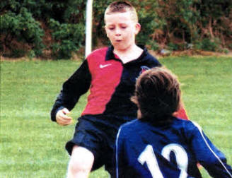 Football loving Dylan during a game.
	