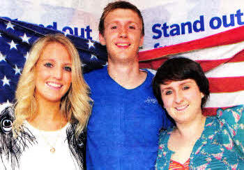 Lisburn students Cheryl Conway, Steven Adams, and Corrina Hoey.
	