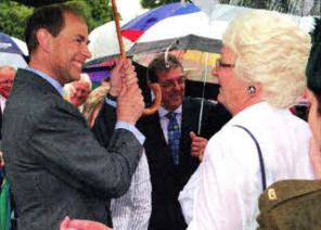 The Earl of Wessex talks to Lord Lieutenant Dame Mary Peters at Hillsborough Castle at the Hillsborough Garden Party hosted by the Secretary of State for Northern lreland. Photo by Aaron McCracken/Harrisons