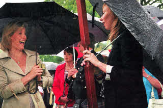 Her Royal Highnesses the Countess of Wessex shares a laugh with one of the Duke of Edinburgh award recipients at the Hillsborough Garden Party on Tuesday. Photo by Mike Thompson/Harrisons