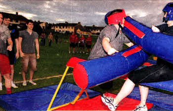 Competitors taking part in the Action MS 'ft's a Knockout' competition at Lisburn Leisureplex. US3610-517c