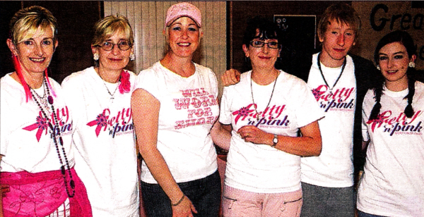 Family members and friends of the late Jill Lewis at Trinity Methodist Church Pretty ln Pink Breast Cancer Awareness Fundraising Day. US2710-114A0 Picture By: Aldan 0'Reilly