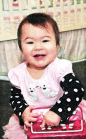 One-year-old Beatrix, who has left Japan with her family following the devastating earthquake last week.