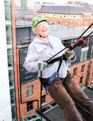 Anne McBratney from Lisburn takes the plunge for Cedar Foundation having raised over £300