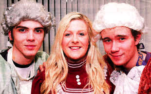 Adam Gillian, Clare Manson and Michael Forde getting ready for the Fusion Theatre drama group's performance of Beauty and the Beast, which takes place at the Island Arts Centre on 16-19 February. US0311-527cd