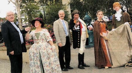 Cllr Allan Ewart and Cllr Thomas Beckett with the Georgian Soap Group.