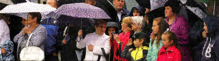 Crowds line the streets to watch the ceremony in Lisburn- Pic: Cliff Donaldson