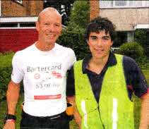 Andy and Luke after six miles