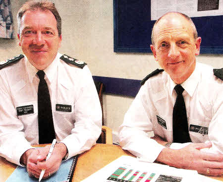 Chief Constable Matt Baggott and Chief Superintendent Henry Irvine