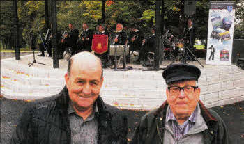 Henry Francis at the concert in Wallace Park with his son Jackie