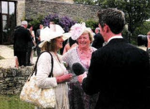 The couple's mothers being interviewed by BBC reporters.