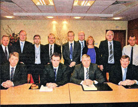 Members of the South Eastern Health and Social Care Trust and NlMDTA's Senior Management Team with the Council's Cross Party Working Group on Health issues