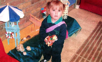 Sophie gets ready for her first day at nursery school