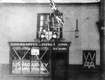 Lisnagarvey Dining Rooms which was decorated in 1953 for the Queen's Coronation 