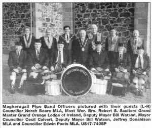 Magheragall Pipe Band who have recently held their first public event. US17-739SP