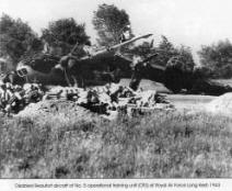 Disabled Beaufort aircraft of No. 5 operational training unit (OTU) at Royal Airforce Long Kesh 1943