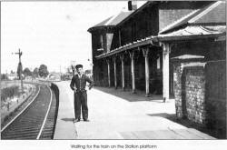 Waiting for the train on the Station platform