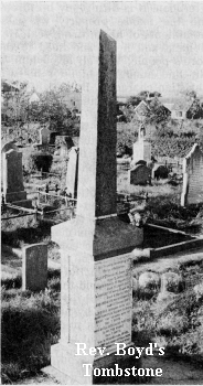 Rev. Boyd's Tombstone