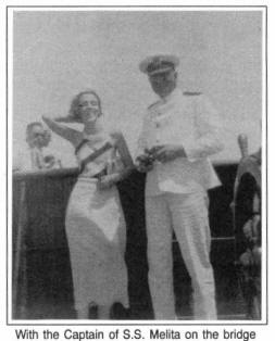 With the Captian of S. S. Melita on the bridge