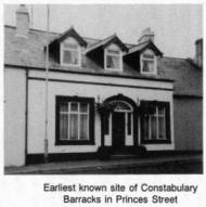 Earliest known site of Constabulary Barracks in Princes Street