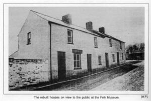The rebuilt houses on view to the public at the Folk Museum