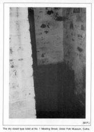The dry closet type toilet at No1 Meeting Street, Ulster Folk Museum, Cultra 