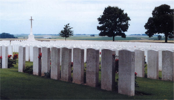 Guards Cemetery Les Boeufs, Somme in 2002.
