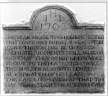 Tablet on wall of the old assembly Rooms in Lisburn recording the great fire of 1707