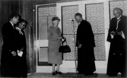 The opening of the Minor Hall and new kitchen by Mrs. Emily McCormick