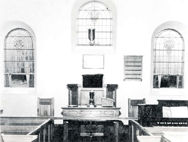 Church Furnishings dedicated 31st August 1958. 