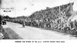 PASSING THE STAND AT 100 m.p.h. ULSTER GRAND PRIX RACE