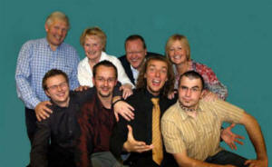 Founder members L to R. (back row) Mervyn and Elizabeth Gilpin and Brian and Mary Agnew (Kingdom Life). (front row) Przemek Feliga,  Nowicki, Szczepan Cackowski and Mariusz Borek.