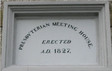 Stone Tablet at Dundrod Presbyterian Church.