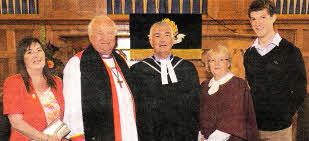 Rev John Davey and members of Kirk Session pictured at a 'Service of Thanksgiving' in Hillsborough Presbyterian on Sunday morning, September 23, celebrating the official opening of new church hall facilities.