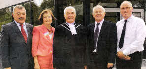 Rev John Davey and Project Team members David Workman, Ann Truesdale, Derek McClelland and Michael Warnock.