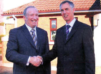 Prof Robert McCollum (Lisburn) welcomes Rev John Watterson