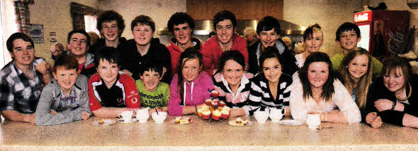 L to R: (front row) Cameron Beattie, Aaron Milligan, Ben Nelson, Sarah-Jane Jamieson, Laura Bailie, Kayla Conway, Sophie Blythe, Katie Jamieson and Joanne Taggart (StudentYouth Worker). (back row) Stephen Kerr (Youth Worker), Jordan Henderson, Andrew McNaught, Kyle Evans, Josh Curragh, Mark Whittle, Daniel Nelson, Tracey McGreeghan and Matthew Nelson.