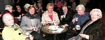 Some ladies from churches in the Dunmurry area enjoying a cup of tea and fellowship at the 'Women's World Day of Prayer' service in Dunmurry Presbyterian Church. L to R: Barbara Cully, Ellen Garrett, Dymphna Marshall, Mairead McKeown, Rosaleen Tait and Nancy Donnell.