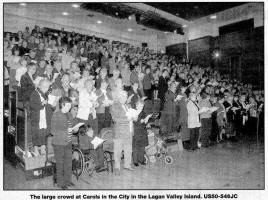 The large crowd at Carols in the City in the Lagan Valley Island. US50-546JC