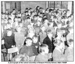 A photograph of the school assembly at Newport Primary School. US21-766SP