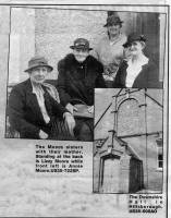 The Moore sisters with their mother. Standing at the back is Lizzy Moore while front left is Annie Moore.US35-7225P.