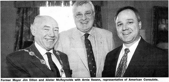 Former Mayor Jim Dillon and Mister McReynolds With Arne Swann, representative of American Consulate.