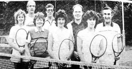 Members of Downshire Tennis Club A team pictured in the Ulster Star back in 1985