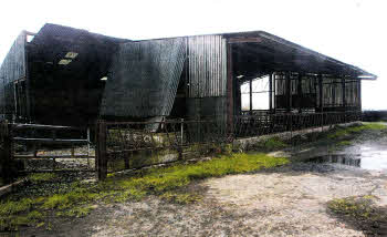 The scene of a huge fire in a shed on the Knockcairn Road in Dundrod US0612-115A0